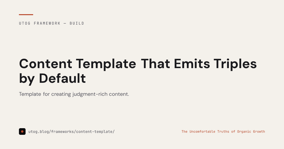 Content Template That Emits Triples by Default — UTOG